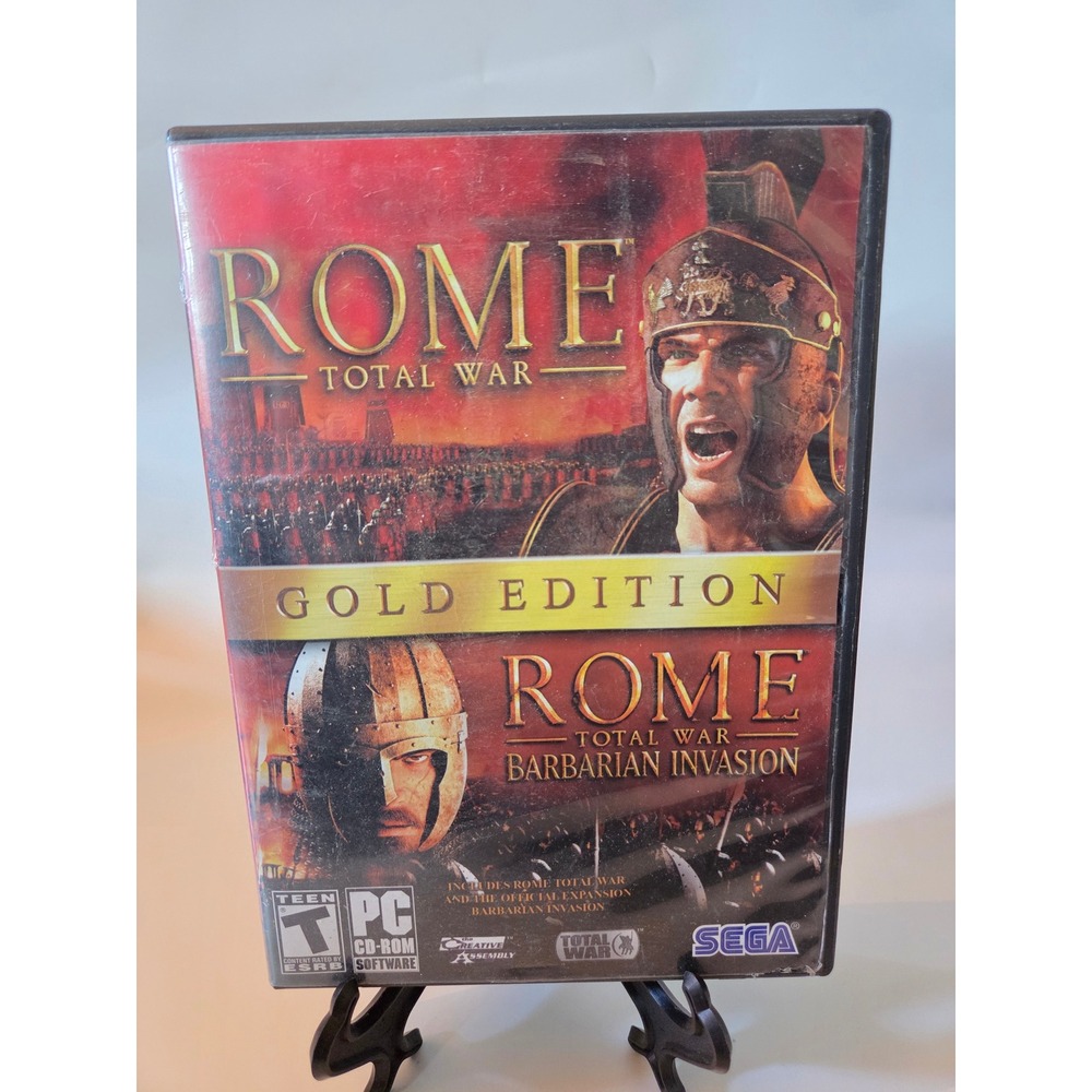 Rome Total War Gold Edition PC Sega Barbarian Invasion Expansion 4-Disc Set